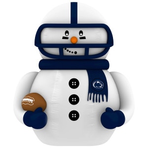 inflatable Penn State football player snowman